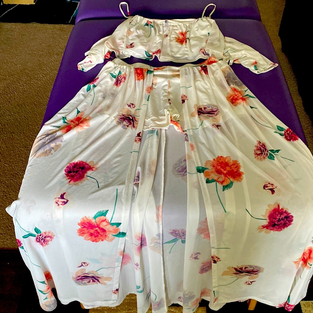 2 Piece Floral Flowing Summer Set
